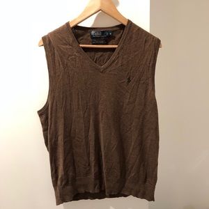 Polo Ralph Lauren brown sweater vest sz M